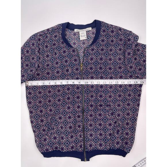American Rag Geometric Print Zip-Up Jacket Women’s Size Small - Picture 8 of 9